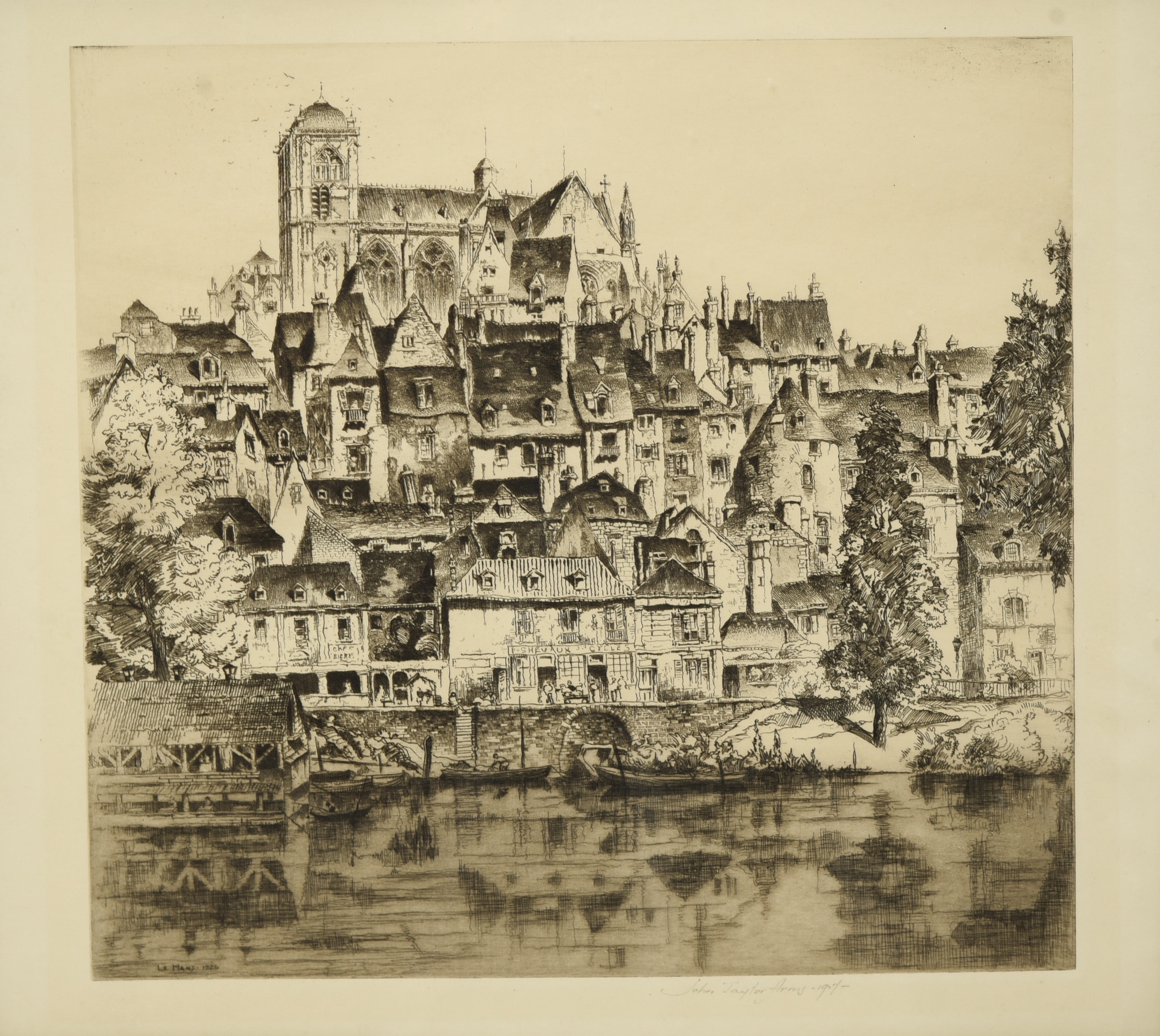 John Taylor Arms (1887-1953)
St. Julien (Le Mans), 1927
Etching
13 x 14 inches
Accession Number 55.3.15