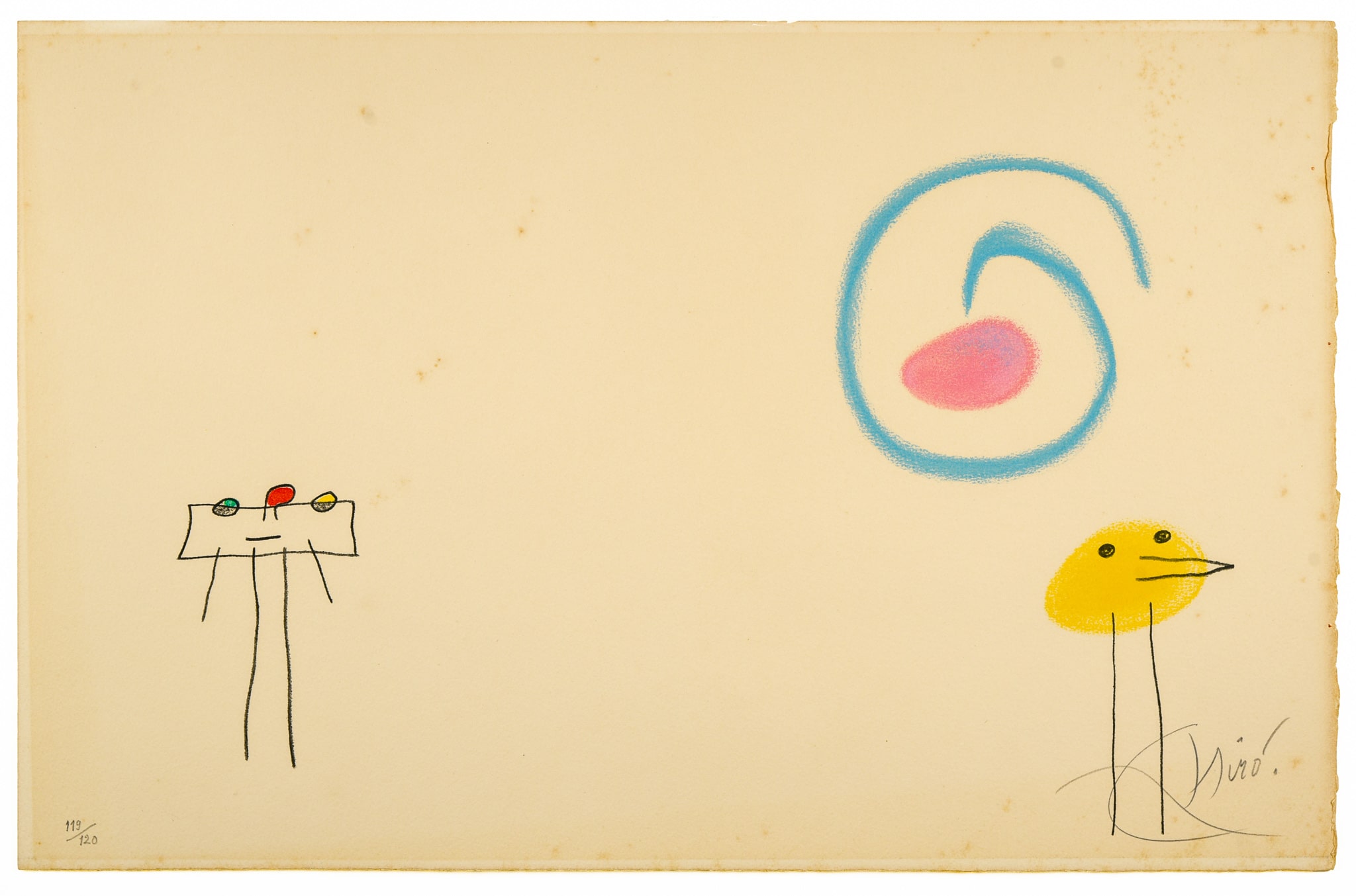 Joan Miró (1893-1983)
L’Enfance d’Ubu, 1975
Color lithograph
13 x 20 inches
Edition 119 of 120
Accession Number 002.1