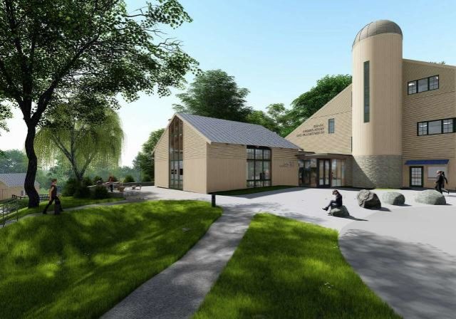 Schematic images of the planned planetarium and astronomy center at the Stamford Museum & Nature Center, expected to be completed in late 2024. (Photo courtesy of Stamford Museum & Nature Center)