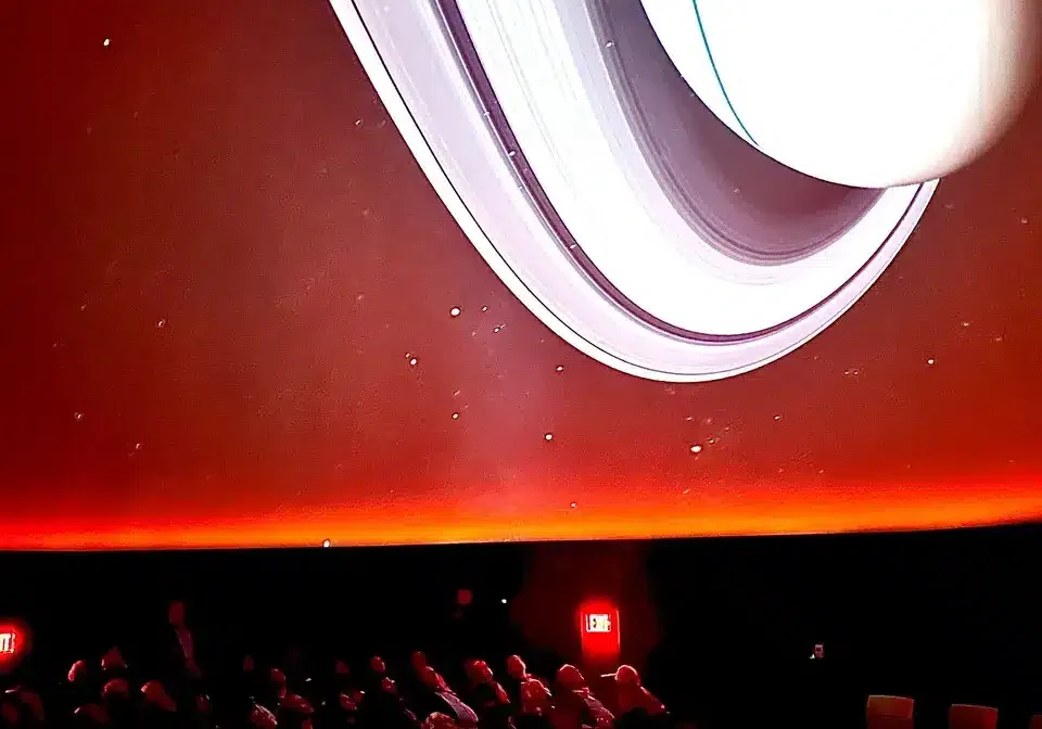 Guests enjoy the first show at the opening of the Stamford Museum & Nature Center's new Planetarium & Astronomy Center on Thursday, Nov. 13, 2025. John Breunig/Hearst Connecticut Media
